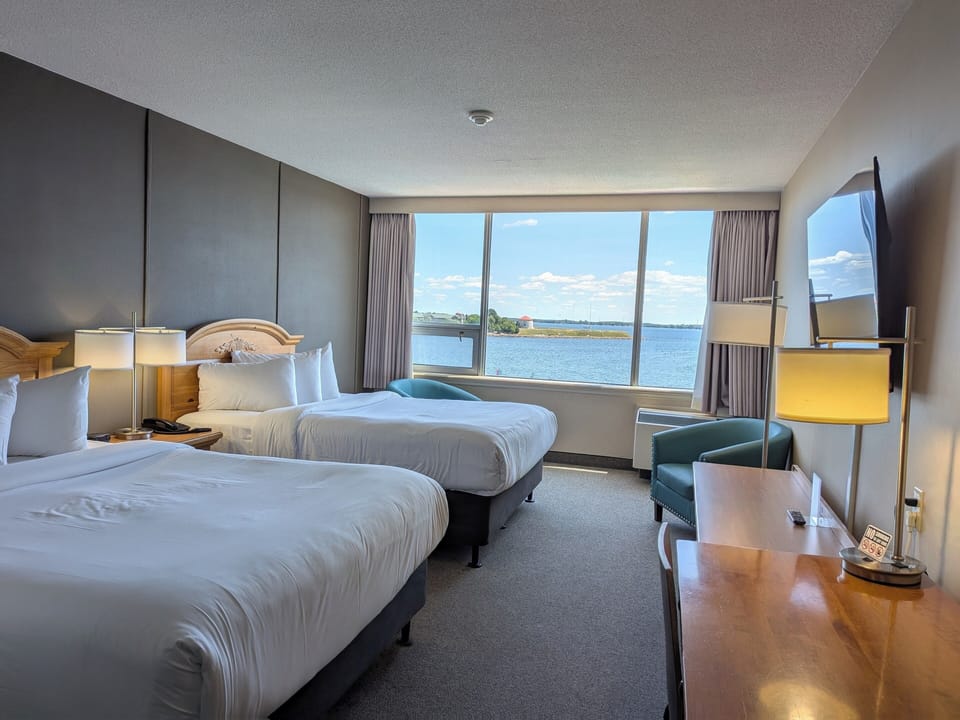 Standard Room, 2 Queen Beds, Lake View | Hypo-allergenic bedding, desk, laptop workspace, iron/ironing board