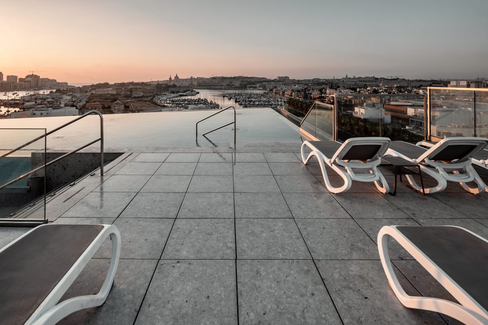 Indoor pool, seasonal outdoor pool, pool umbrellas