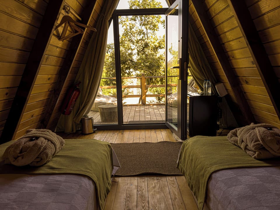 Glamping Twin | Premium bedding, free WiFi, bed sheets