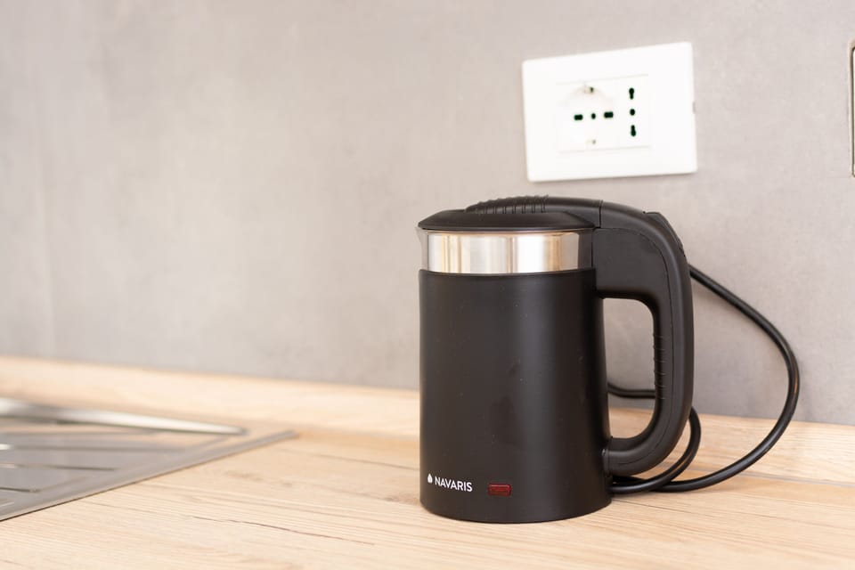 Apartment | Private kitchen | Fridge, oven, stovetop, electric kettle