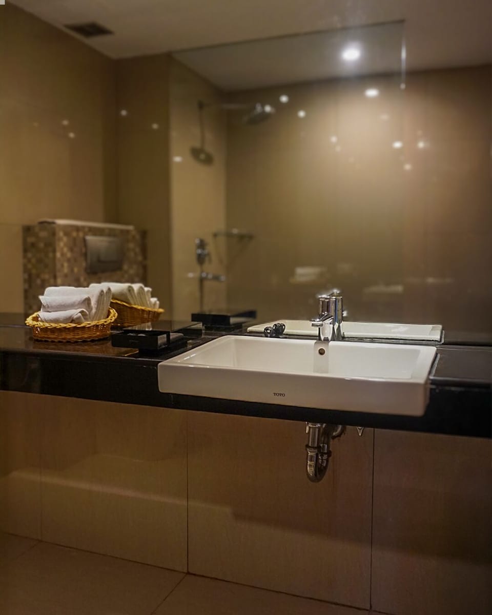 Executive Room | Bathroom | Separate tub and shower, slippers, towels