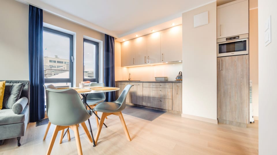 Apartment (46) | Private kitchenette | Fridge, stovetop, electric kettle, cookware/dishes/utensils