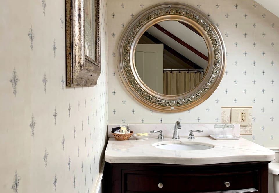 Romantic Double Room, Multiple Beds, Balcony | Bathroom | Free toiletries, hair dryer, towels, soap