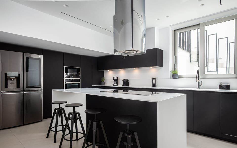 Royal Villa, 4 Bedrooms, Private Pool, Sea View | Private kitchen | Full-size fridge, microwave, oven, stovetop