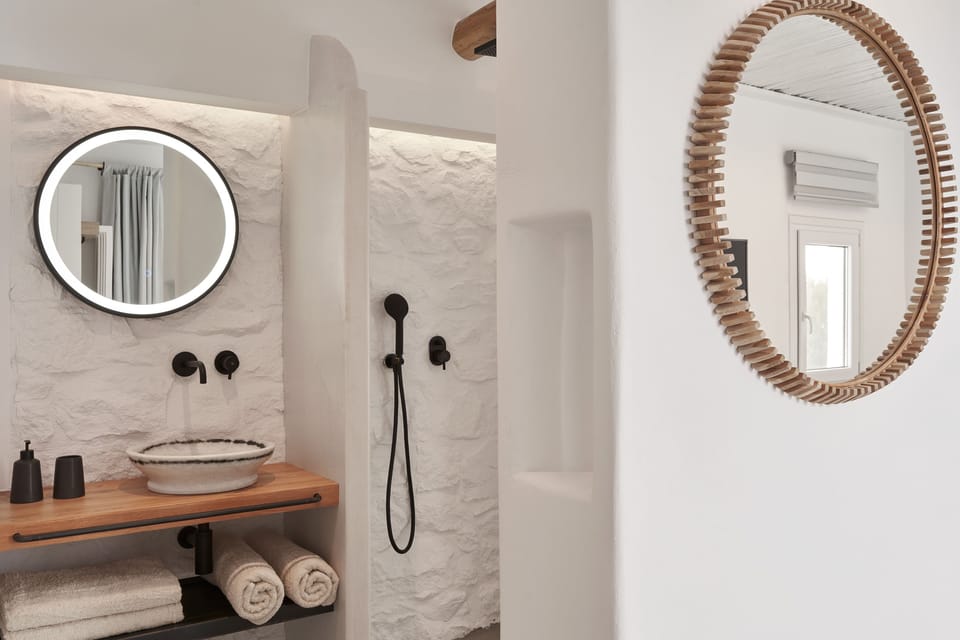 Hair dryer, slippers, towels, soap