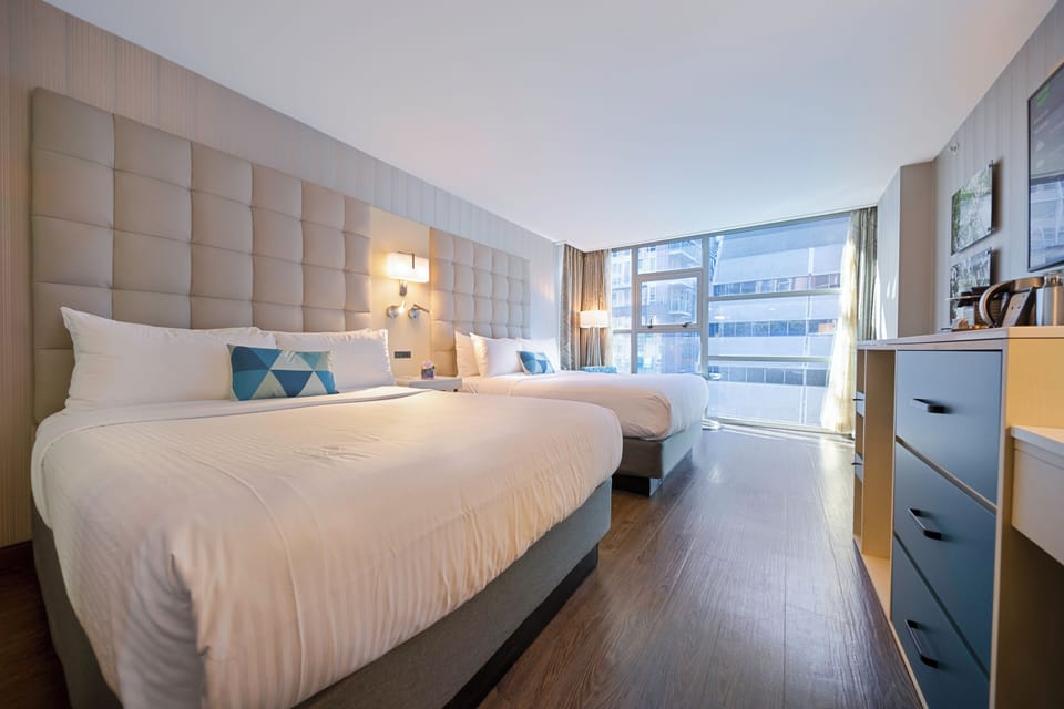 Deluxe Quadruple Room, 2 Queen Beds | View from room
