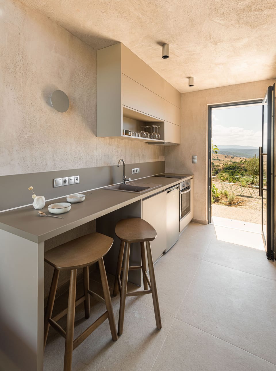 Panoramic Villa, Private Pool, Sea View | Private kitchen | Mini-fridge, oven, stovetop, espresso maker