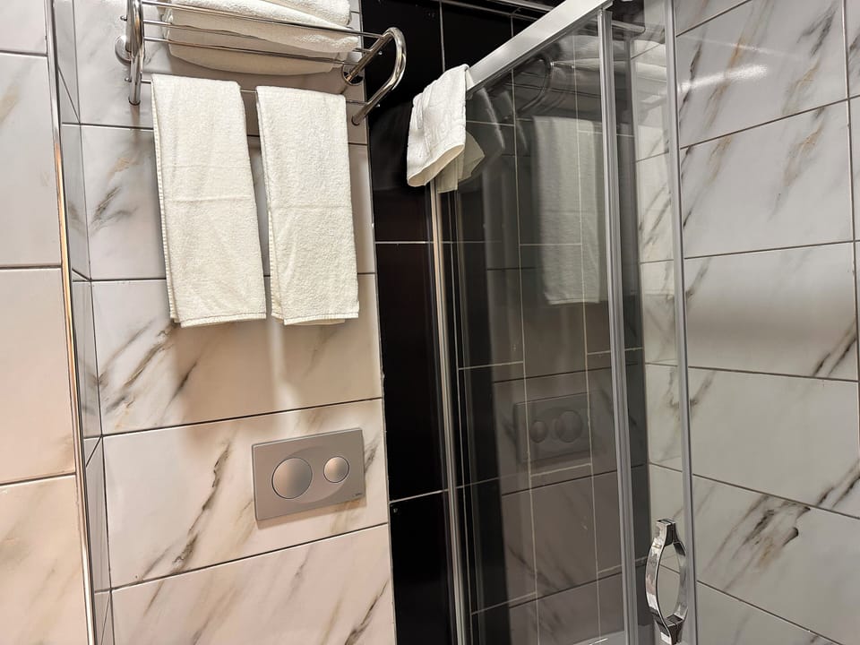 Single Room | Bathroom | Shower, rainfall showerhead, hair dryer, slippers