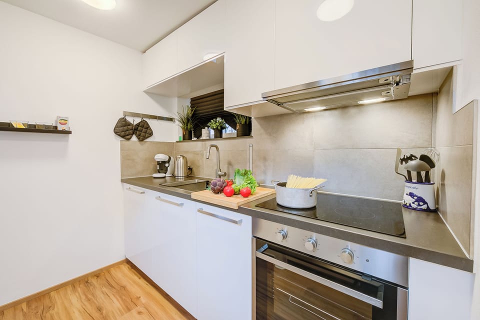 Family Villa, 1 Bedroom, Fireplace (Casa Elvezia) | Private kitchen | Fridge, stovetop, dishwasher, coffee/tea maker