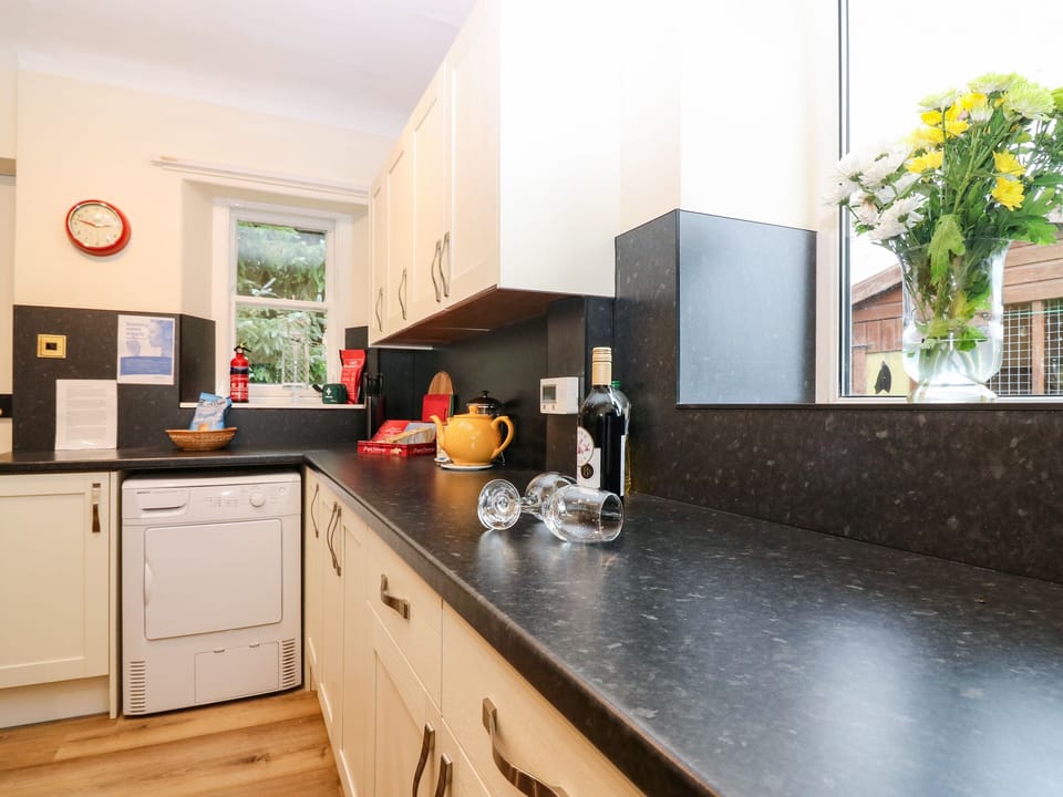 Fridge, dishwasher, electric kettle, toaster