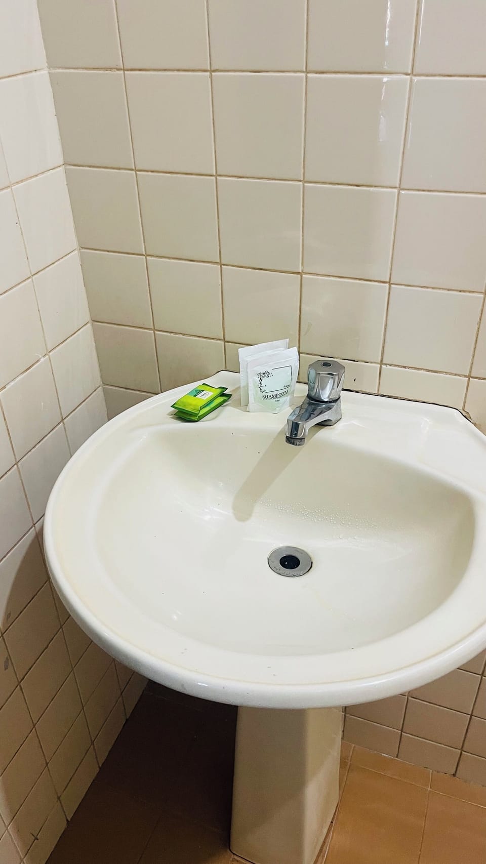 Shower, towels, soap, shampoo