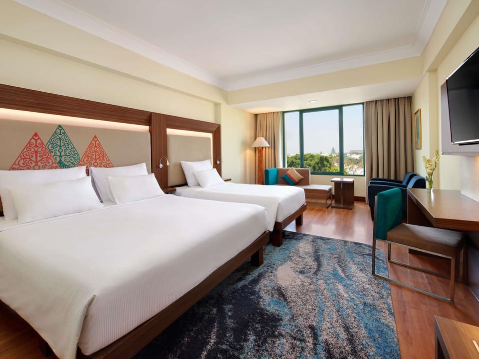 Family Double Room, Multiple Beds (Superior) | Minibar, in-room safe, desk, blackout drapes