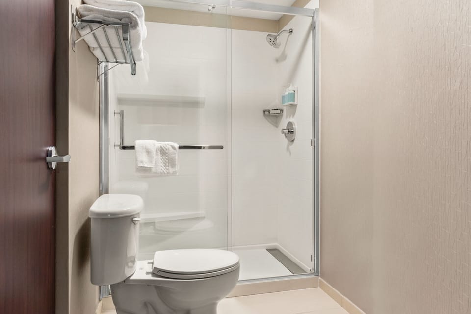 Hair dryer, towels