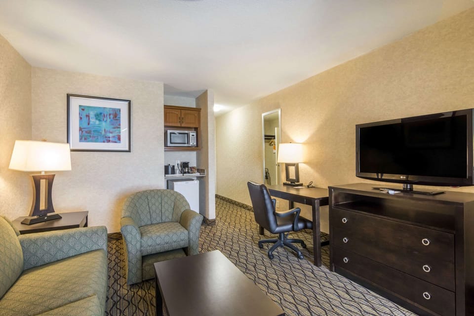 Efficiency, Room, 1 King Bed, Non Smoking | Desk, laptop workspace, blackout drapes, iron/ironing board