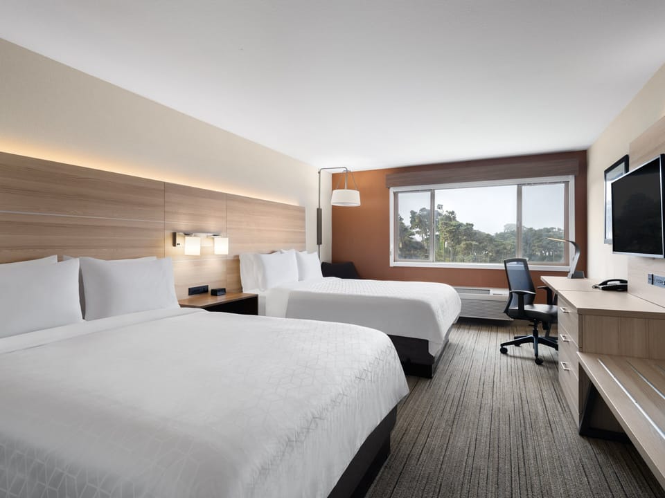 Standard Room, 2 Queen Beds (Forest View) | In-room safe, desk, blackout drapes, iron/ironing board