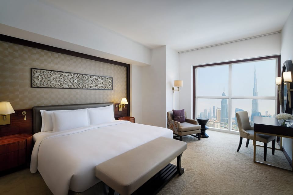 Apartment, 2 Bedrooms (Burj View) | Premium bedding, in-room safe, desk, laptop workspace