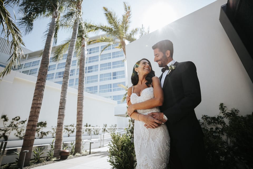 Outdoor wedding area