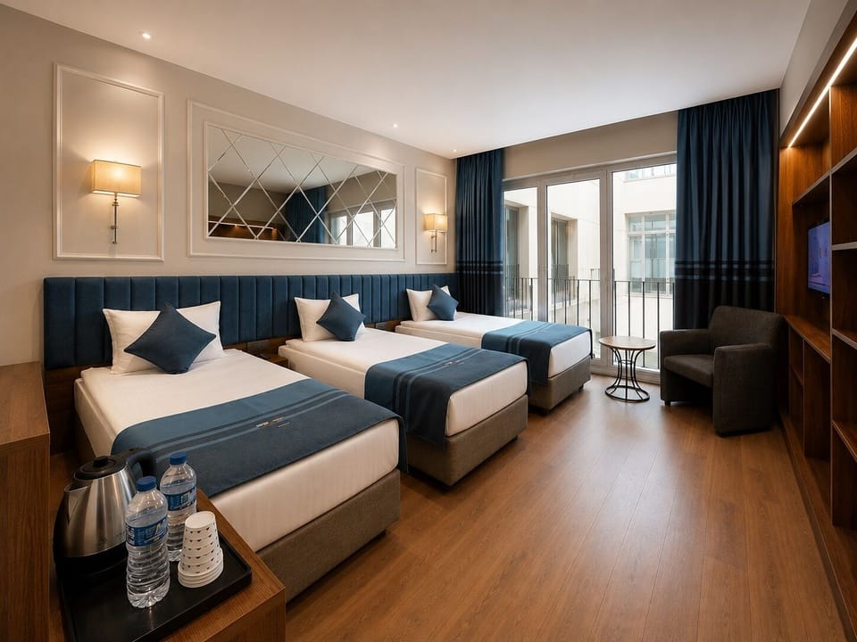 Standard Triple Room, Courtyard View | Egyptian cotton sheets, premium bedding, minibar, in-room safe