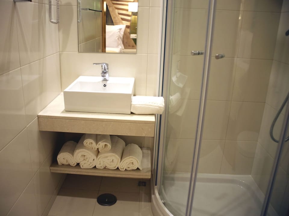 Free toiletries, hair dryer, towels