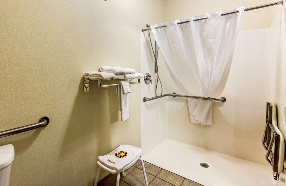 Standard Room, 1 Queen Bed, Accessible, Non Smoking | Bathroom | Combined shower/tub, free toiletries, hair dryer, towels