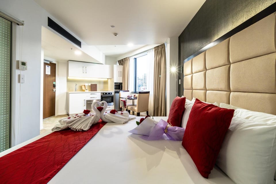 Premium bedding, pillowtop beds, in-room safe, blackout drapes