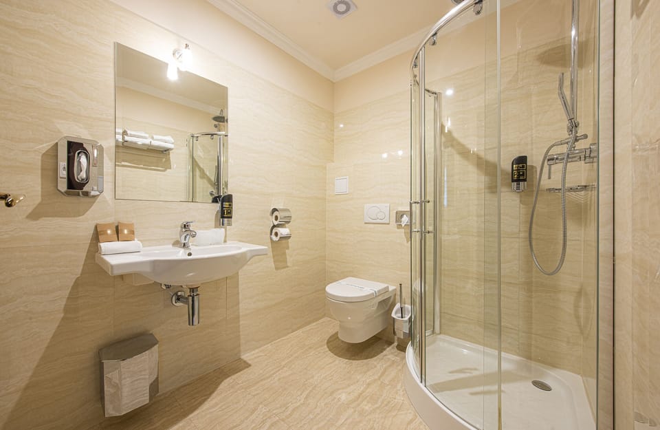 Standard Double Room | Bathroom | Free toiletries, hair dryer, towels