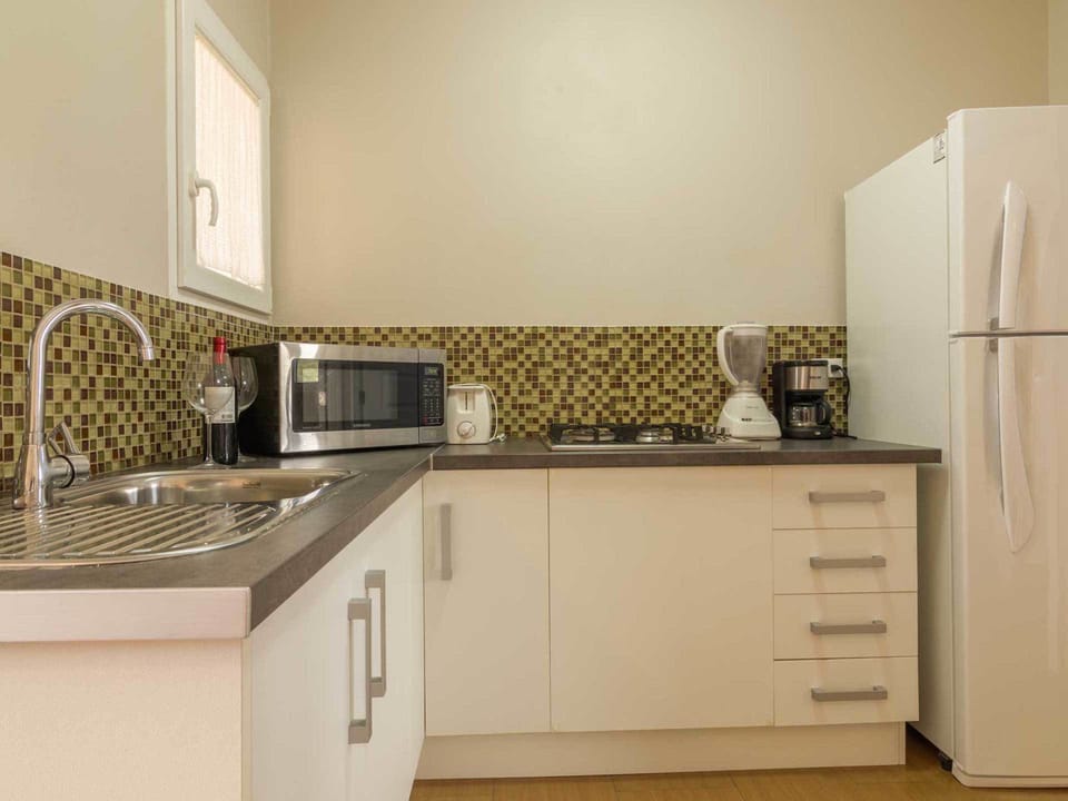 Apartment | Private kitchen | Full-size fridge, microwave, stovetop, coffee/tea maker
