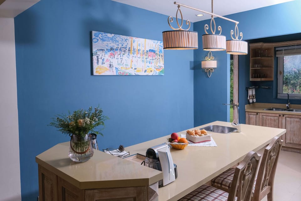 Villa, 4 Bedrooms | Private kitchen | Coffee/tea maker, full-size fridge, electric kettle, dining table