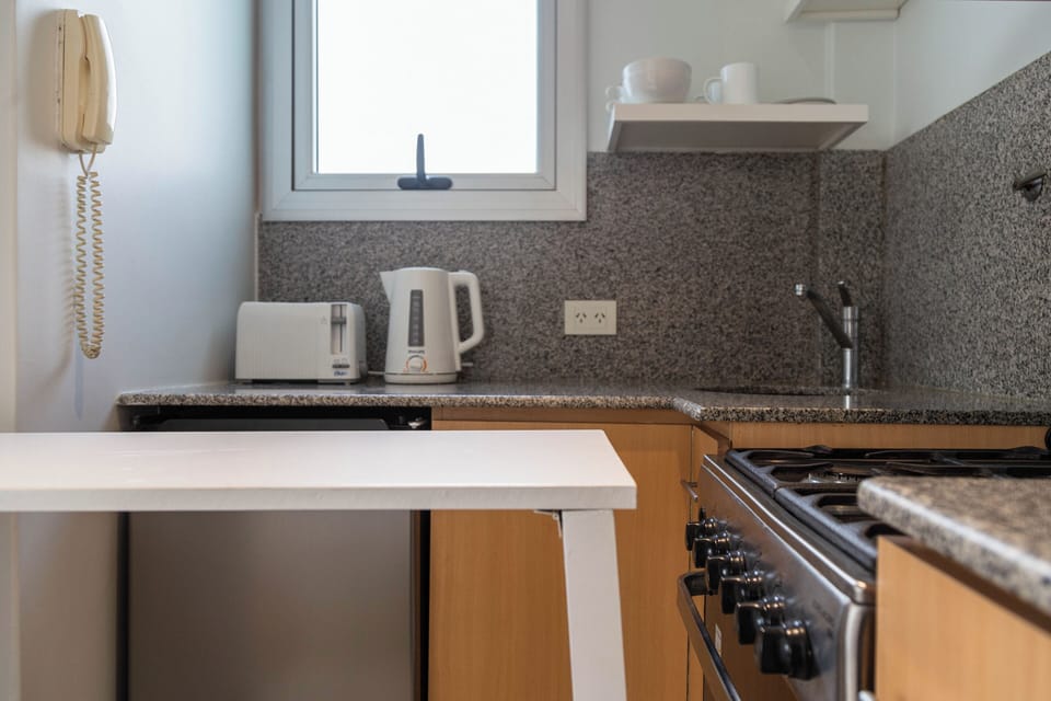 Apartment, 1 Bedroom, City View | Private kitchen | Full-size fridge, microwave, oven, stovetop