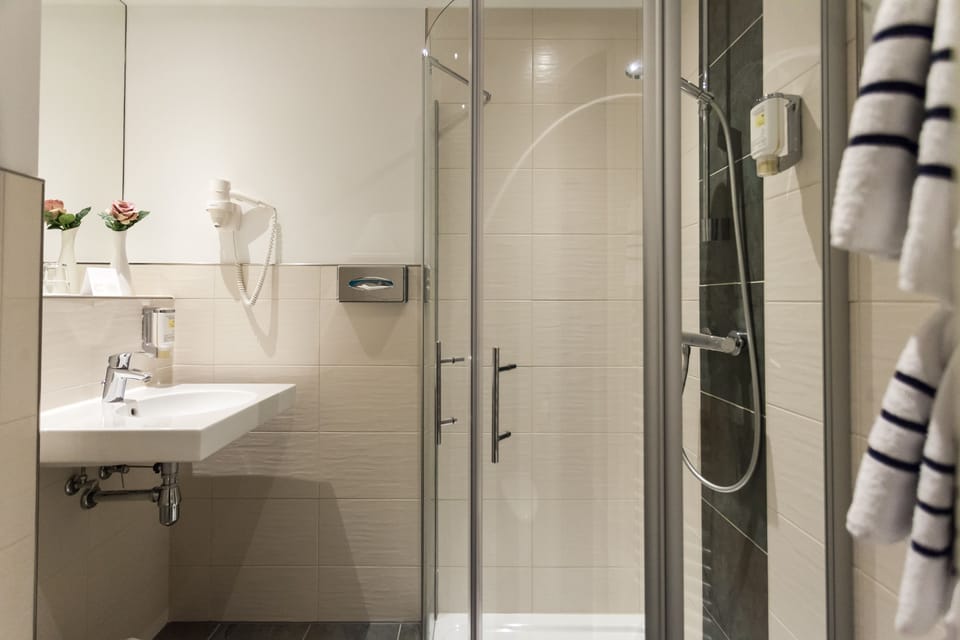 Free toiletries, hair dryer, towels