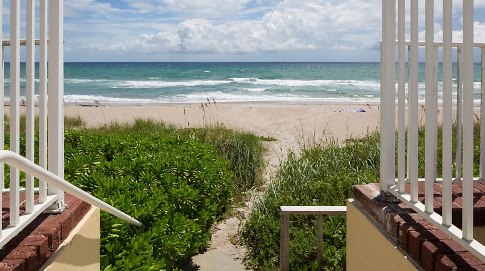 On the beach, white sand