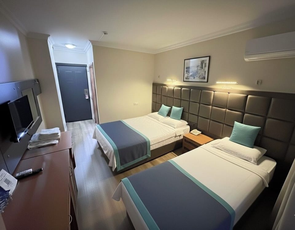Premium bedding, minibar, desk, laptop workspace