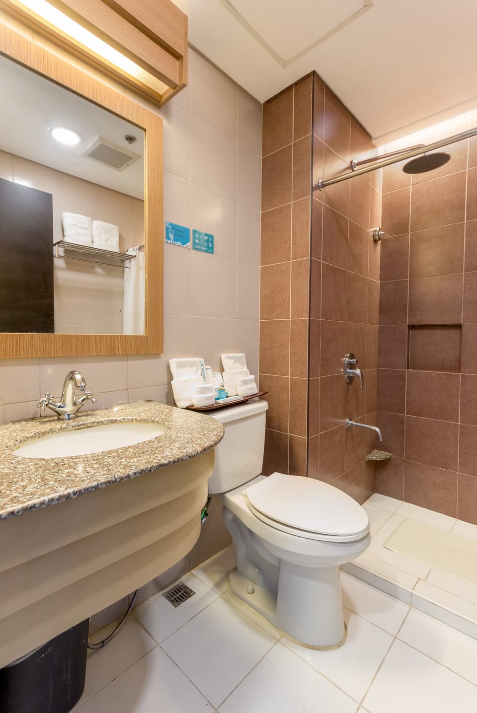 Free toiletries, hair dryer, slippers, bidet