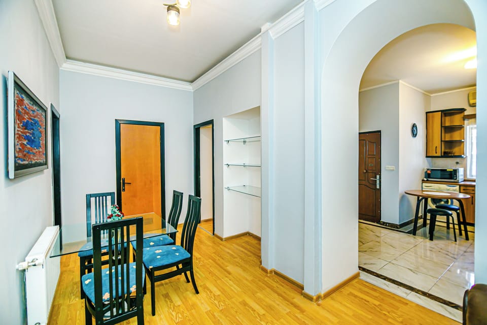 Family Apartment | Living area | 90-inch LED TV with cable channels, TV, DVD player