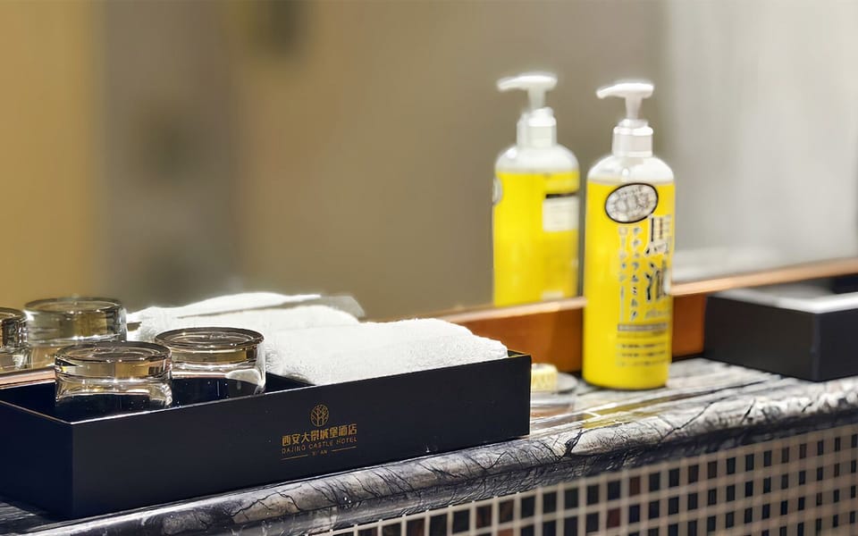 Combined shower/tub, eco-friendly toiletries, hair dryer, bathrobes