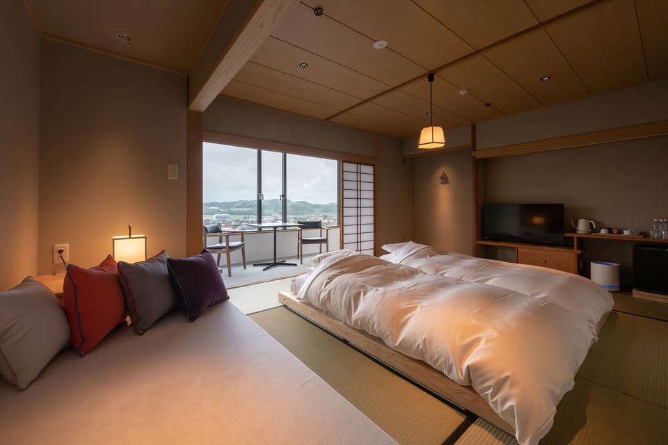 Japanese-style Twin Room with indoor bath, Non Smoking | In-room safe, desk, free WiFi, bed sheets