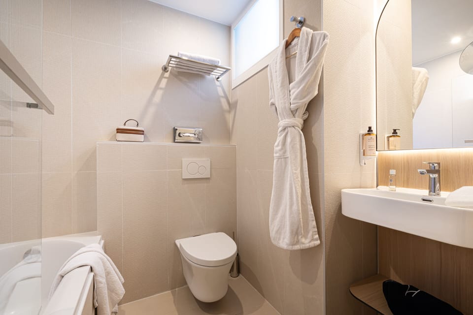 Free toiletries, hair dryer, towels, soap