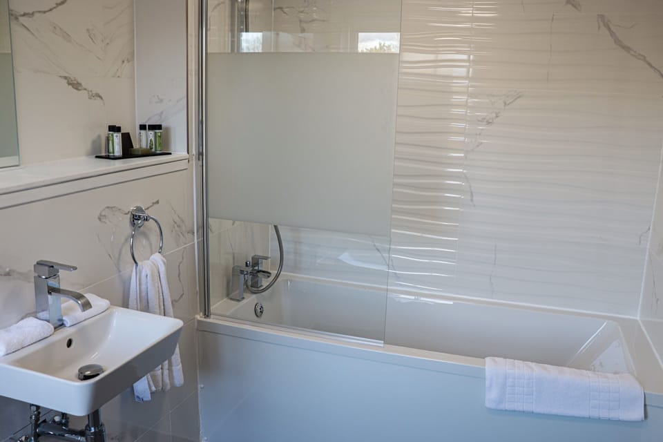 Free toiletries, hair dryer, towels