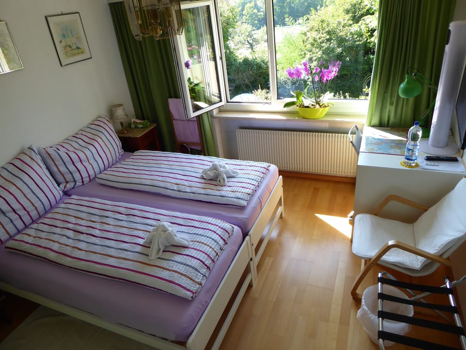 Double Room, Shared Bathroom | Free minibar items, in-room safe, individually decorated