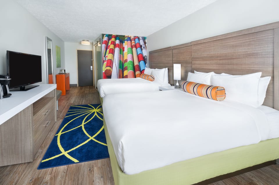 In-room safe, desk, iron/ironing board, free cribs/infant beds