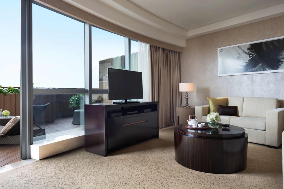 Club Suite, 1 Bedroom (View) | Living area | 42-inch LED TV with satellite channels, TV