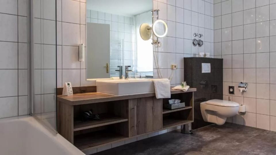 Free toiletries, hair dryer, slippers, towels