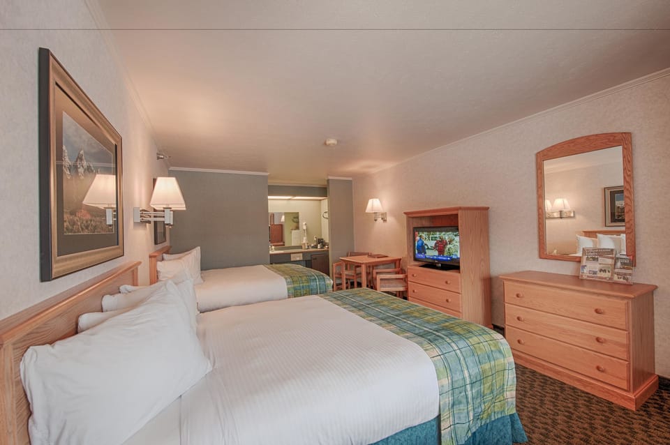 Room, 2 Queen Beds | Iron/ironing board, free WiFi, bed sheets
