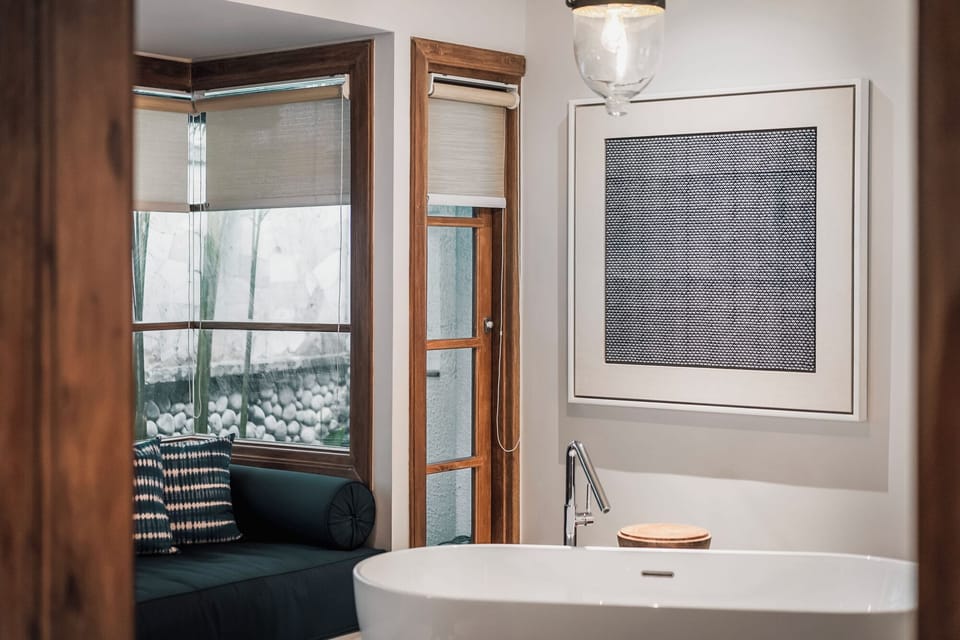 One Bedroom Pool Villa | Bathroom | Hair dryer, bathrobes, towels