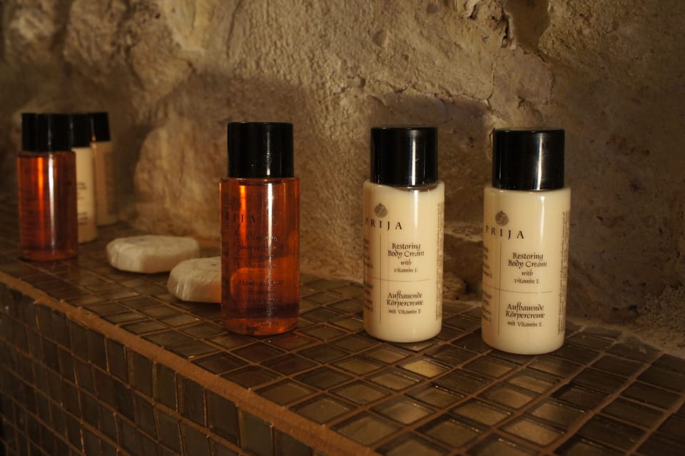 Hair dryer, bathrobes, towels