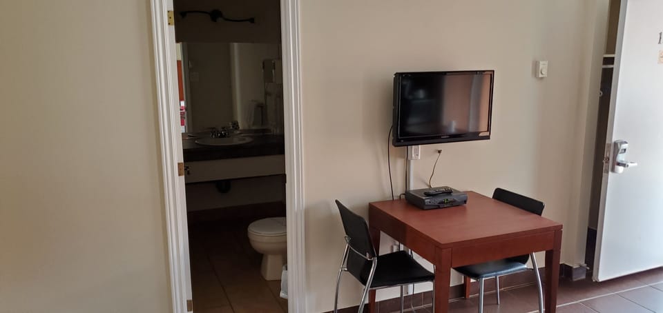 Desk, free WiFi, bed sheets