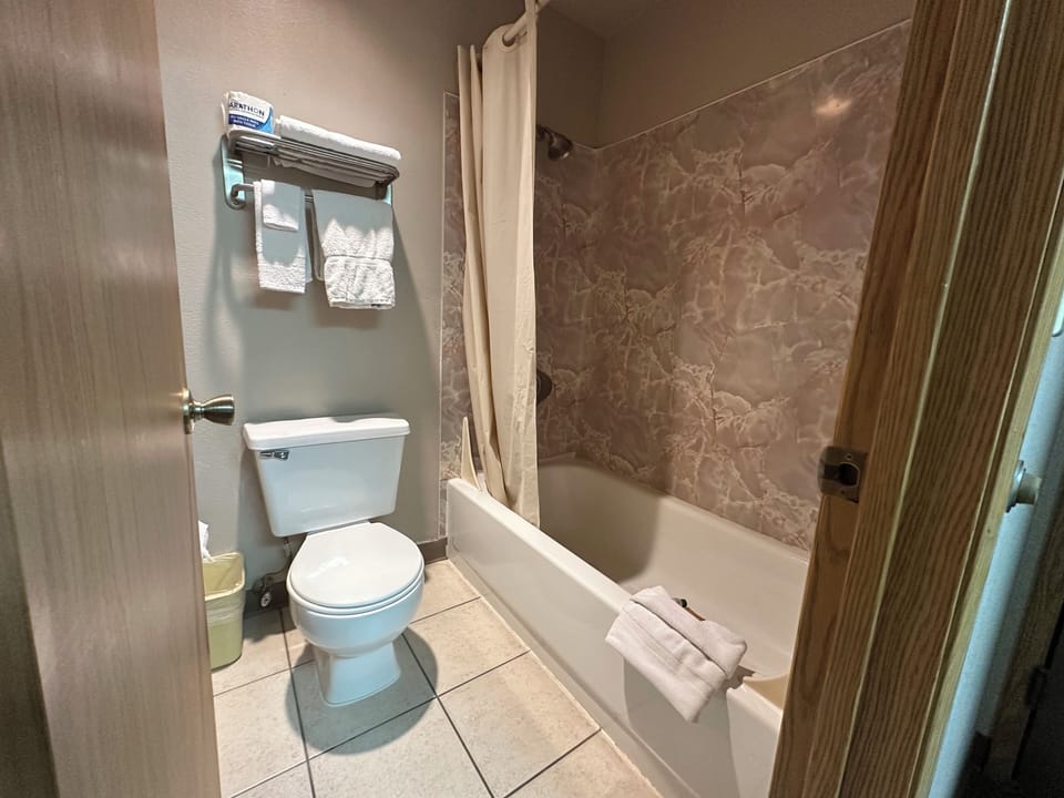 Superior Room, 1 King Bed | Bathroom | Combined shower/tub, free toiletries, hair dryer, towels