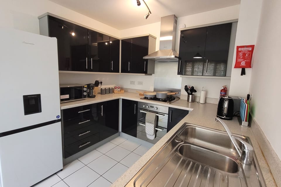 Fridge, oven, stovetop, dishwasher