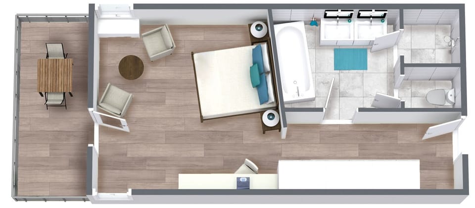 Deluxe Double Room - Mountain View | Premium bedding, minibar, in-room safe, iron/ironing board