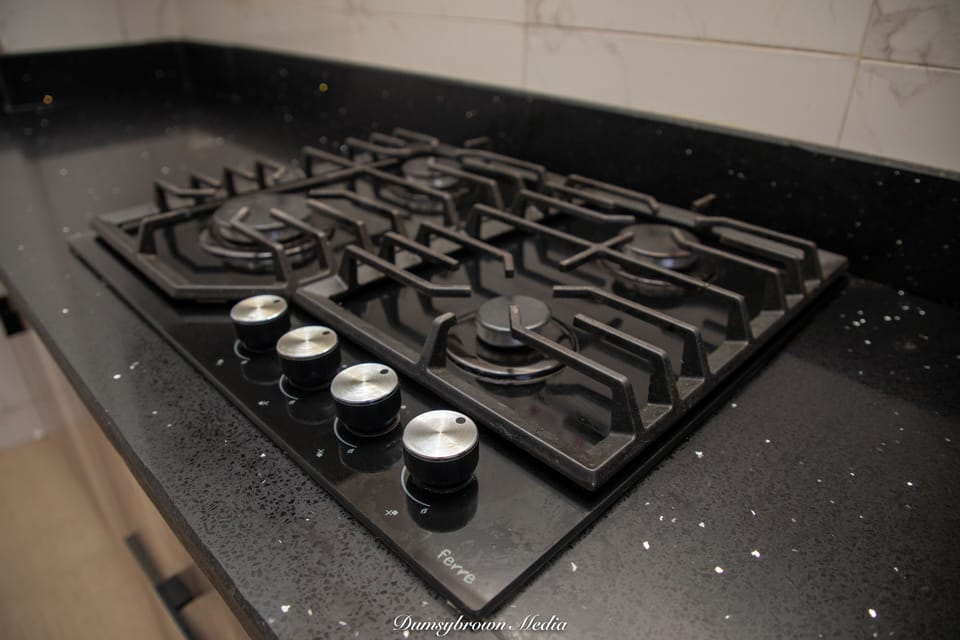 Apartment | Private kitchen | Fridge, microwave, oven, electric kettle